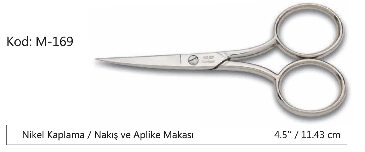 Europe Az Kalın Nakış Makası Süper Kalite No:4,5 11,43 Cm - Lisinya Europe Az Kalın Nakış Makası Süper Kalite No:4,5 11,43 Cm - Lisinya