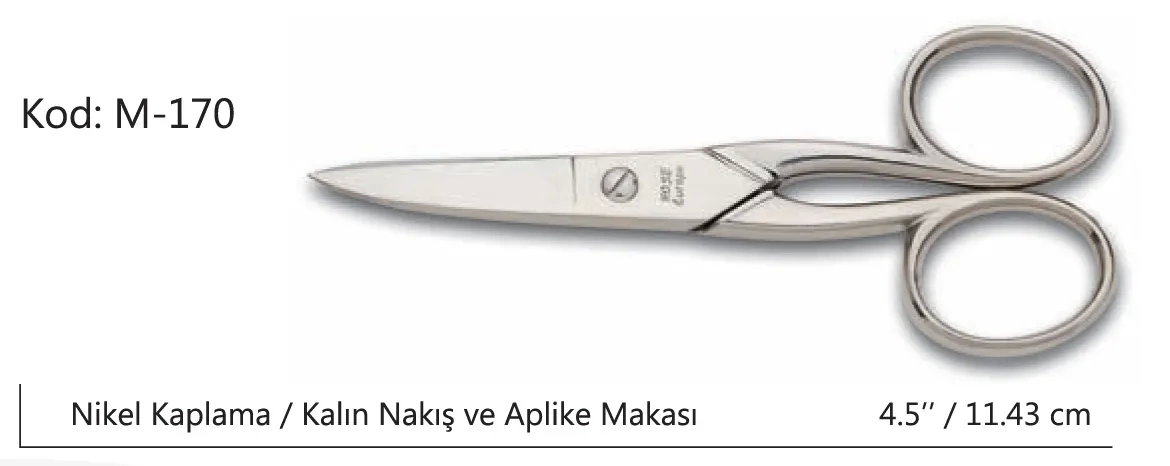 Europe Kalın Nakış Makası Süper Kalite No:4.5 11,43 Cm - Lisinya Europe Kalın Nakış Makası Süper Kalite No:4.5 11,43 Cm - Lisinya