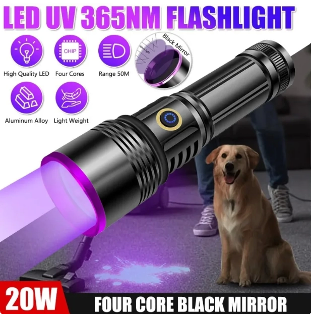 F-365 Uv 20w Şarjlı 26650 Pilli Profesyonel El Feneri - Lisinya F-365 Uv 20w Şarjlı 26650 Pilli Profesyonel El Feneri - Lisinya