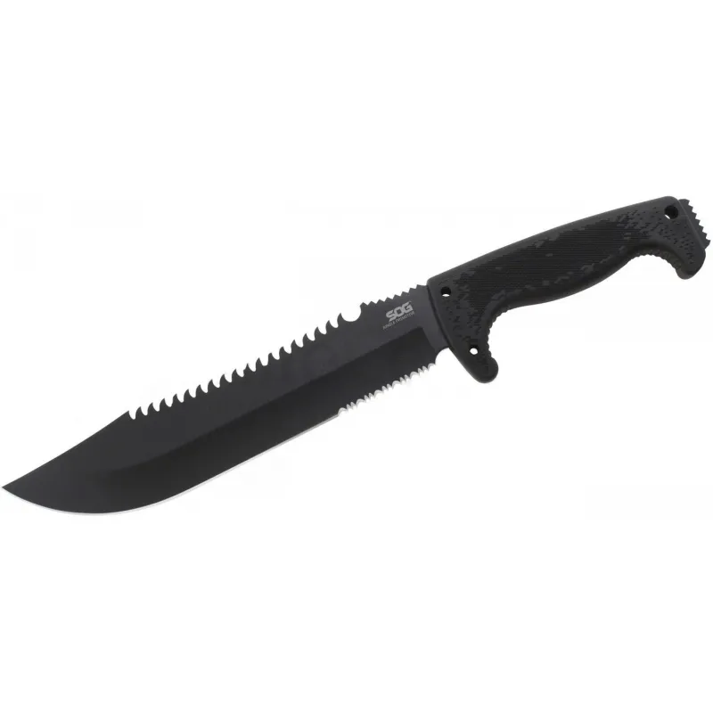 F03t Kamp Tırtıklı Testereli Outdoor Pala / Bıçak 39 Cm - Kauçuk Saplı - Lisinya