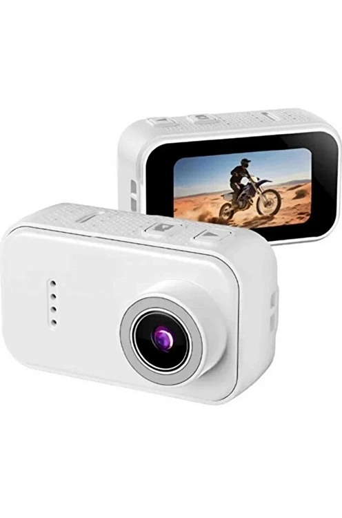 F2 2k 1080p Parmak Kamera 130° Geniş Açı Ips Ekranlı 25g Mini Taşınabilir Cep Kamerası Beyaz - Lisinya