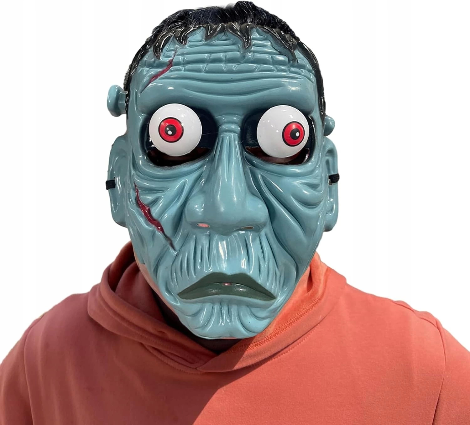 Frankenstein Temalı Sallanan Oynar Gözlü Maske - Lisinya