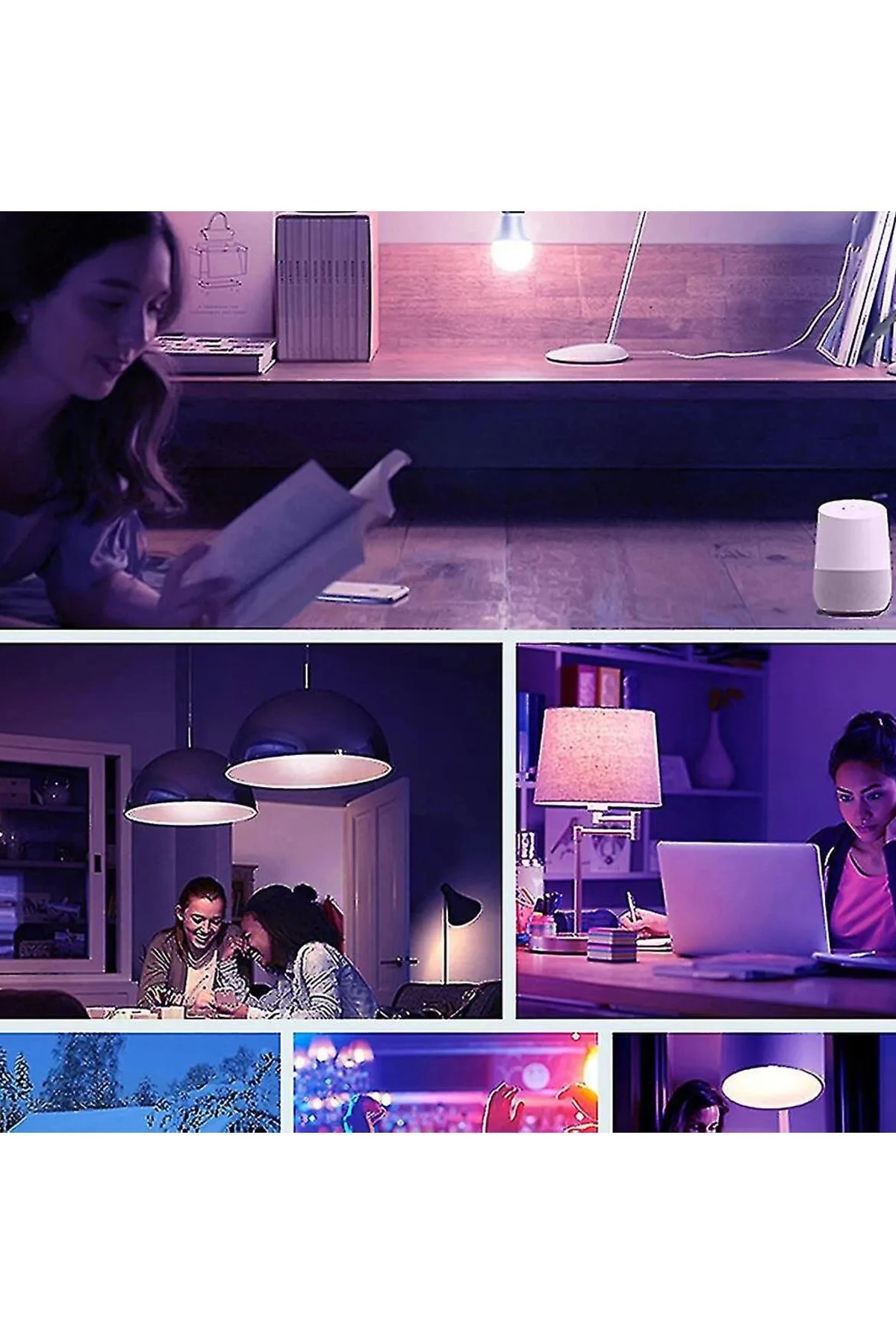 Akıllı Rgb Led Lamba Ampul 9w 50hz 800 Lümen - Lisinya Akıllı Rgb Led Lamba Ampul 9w 50hz 800 Lümen - Lisinya