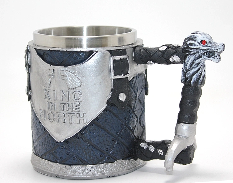 Game Of Thrones King In The North 3d Kabartmalı Çelik Kupa Bardak Alk4367 - Lisinya