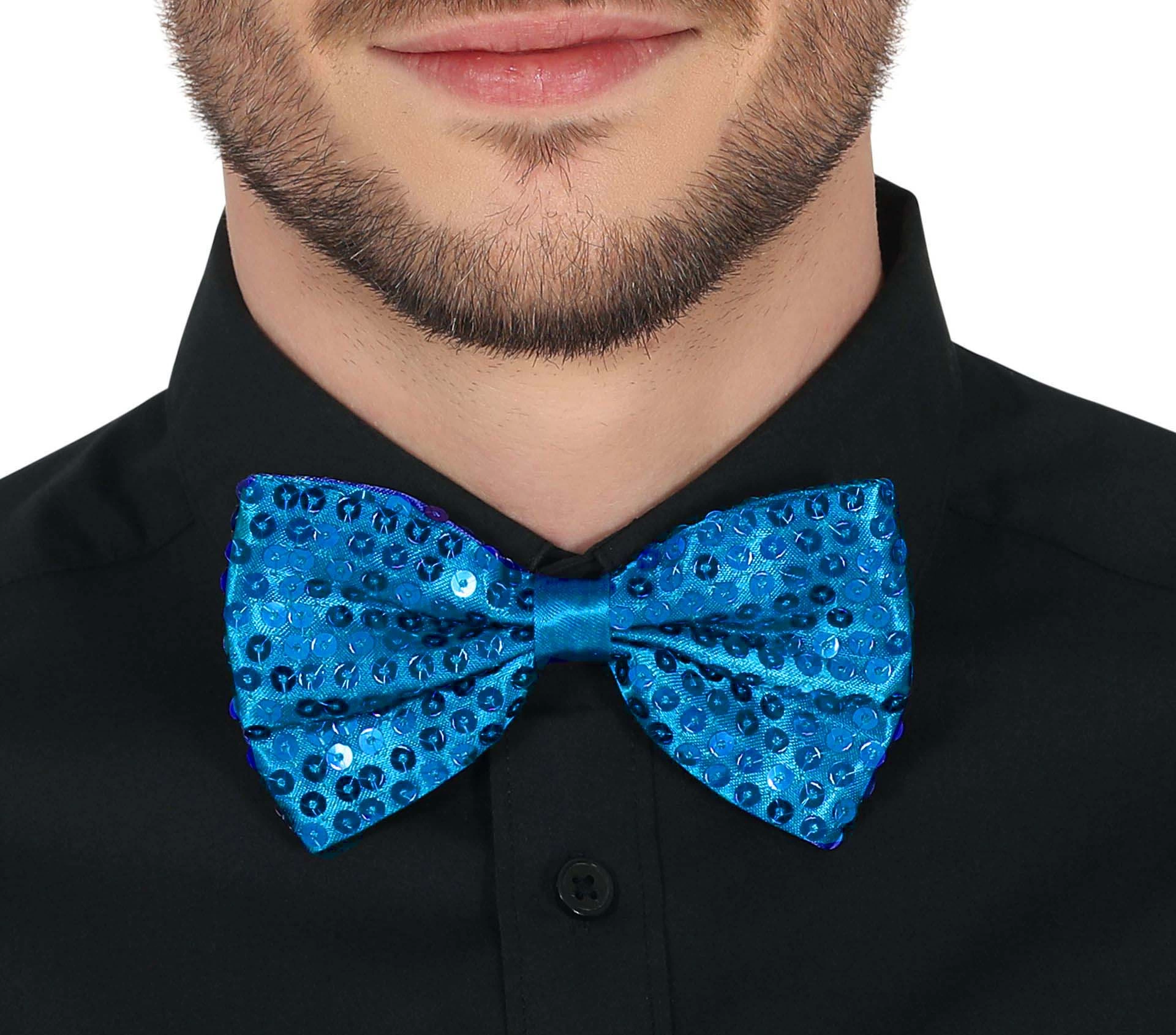 Gece Işıltısı Açık Mavi Turkuaz Payetli Pullu Papyon 7x2 Cm - Lisinya Gece Işıltısı Açık Mavi Turkuaz Payetli Pullu Papyon 7x2 Cm - Lisinya