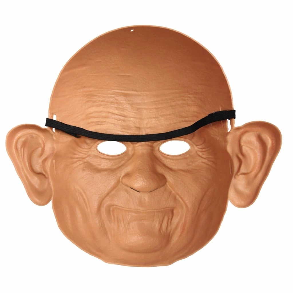 Gerçekçi Yaşlı Adam Maskesi – Lateks Görünümlü Plastik Korku Maskesi - Lisinya