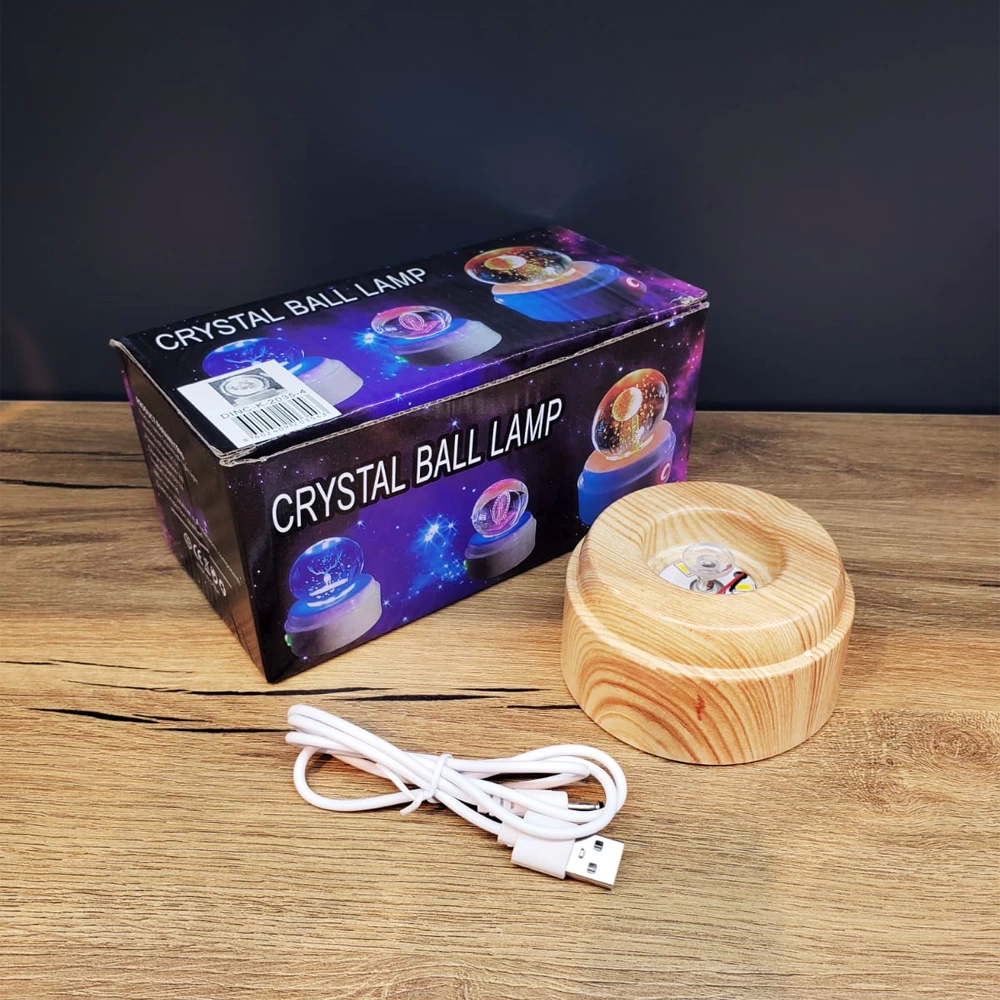 Gezegen Dünya Tasarımlı Usb&039li Dönen Cam Küre - Lisinya