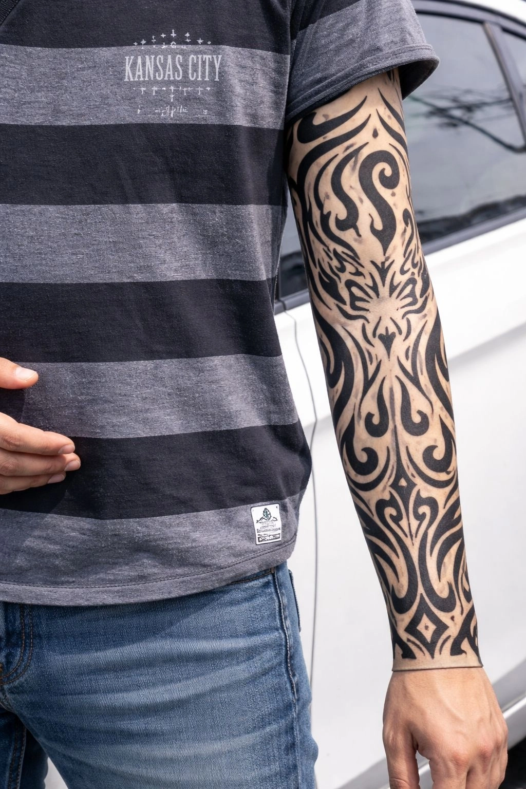 Giyilebilir Kol Dövmesi Çorap Dövme 3d Baskılı Kol Bacak Dövme 2 Adet Model 11 - Lisinya