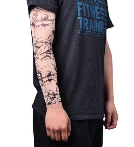 Giyilebilir Kol Dövmesi Çorap Dövme 3d Baskılı Kol Bacak Dövme 2 Adet Model 25 - Lisinya