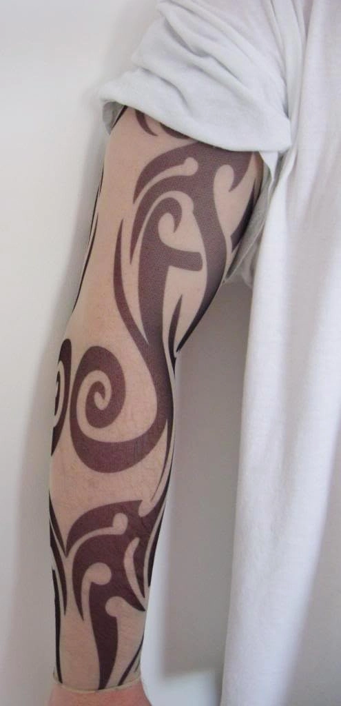 Giyilebilir Kol Dövmesi Çorap Dövme 3d Baskılı Kol Bacak Dövme 2 Adet Model 6 - Lisinya