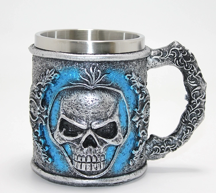 Grim Reaper Azrail Kabartmalı 3d Tasarım Çelik Kupa Bardak Alk4382 - Lisinya