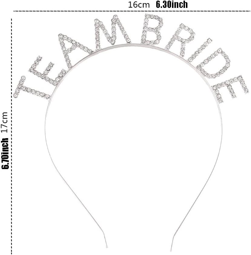 Gümüş Kaplama Kristal Taşlı Team Bride Taç 16x17 Cm - Lisinya