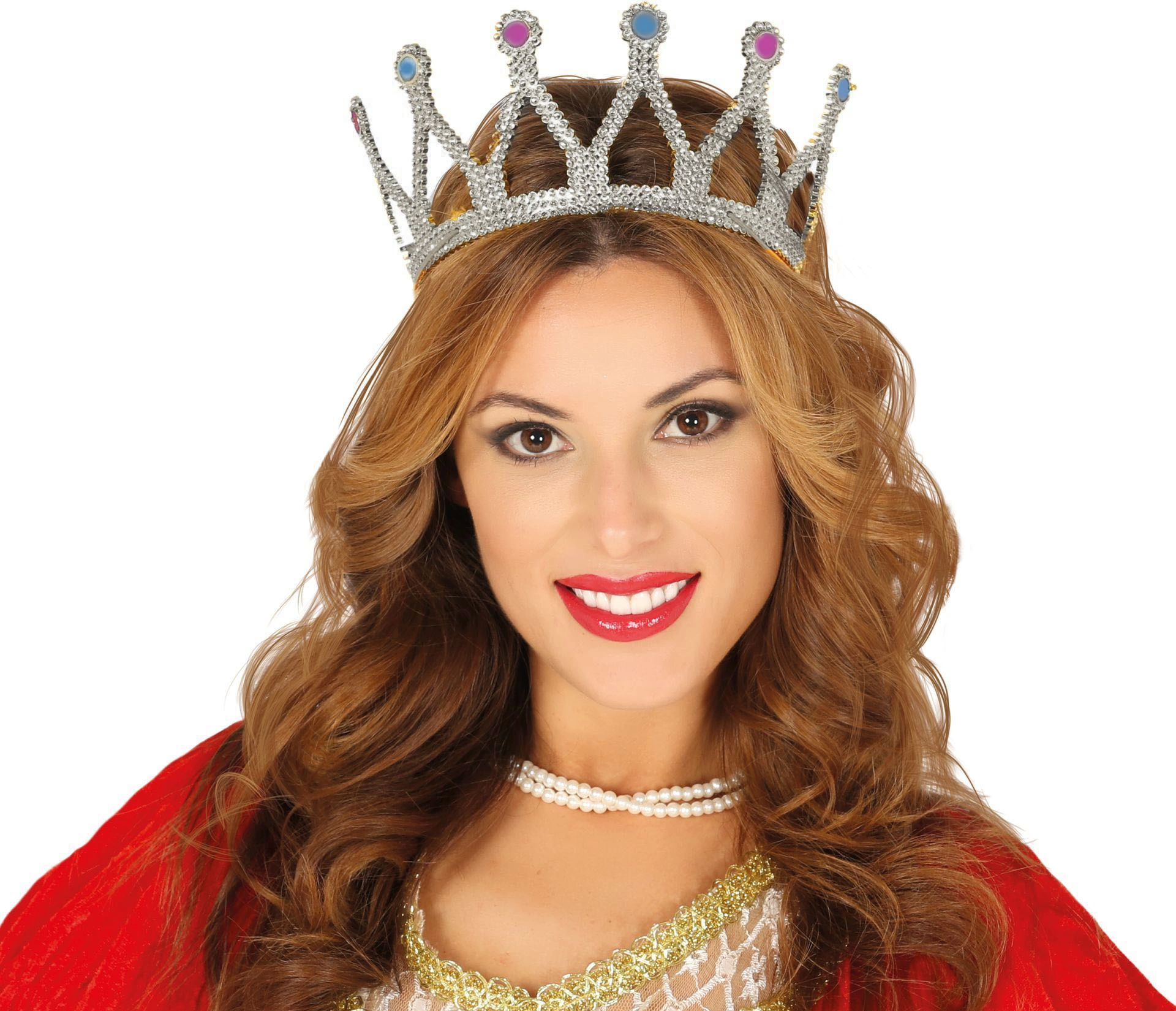 Gümüş Renk Çocuk Ve Yetişkin Uyumlu Kraliçe Tacı Prenses Tacı 8x25 Cm - Lisinya Gümüş Renk Çocuk Ve Yetişkin Uyumlu Kraliçe Tacı Prenses Tacı 8x25 Cm - Lisinya