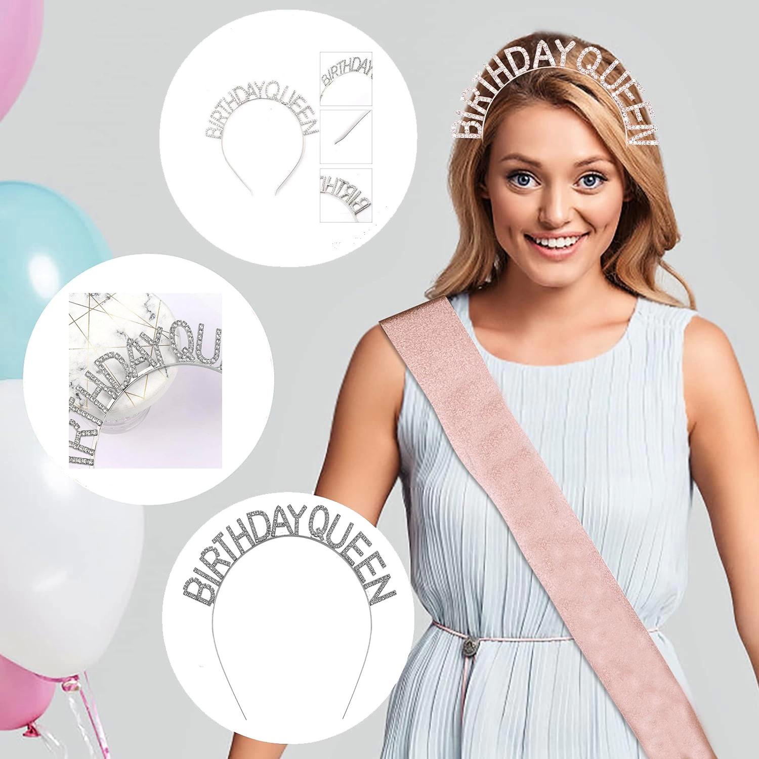 Gümüş Renk Kristal Taşlı Parlak Birthday Queen Yazılı Kraliçe Taç 16x17 Cm - Lisinya Gümüş Renk Kristal Taşlı Parlak Birthday Queen Yazılı Kraliçe Taç 16x17 Cm - Lisinya