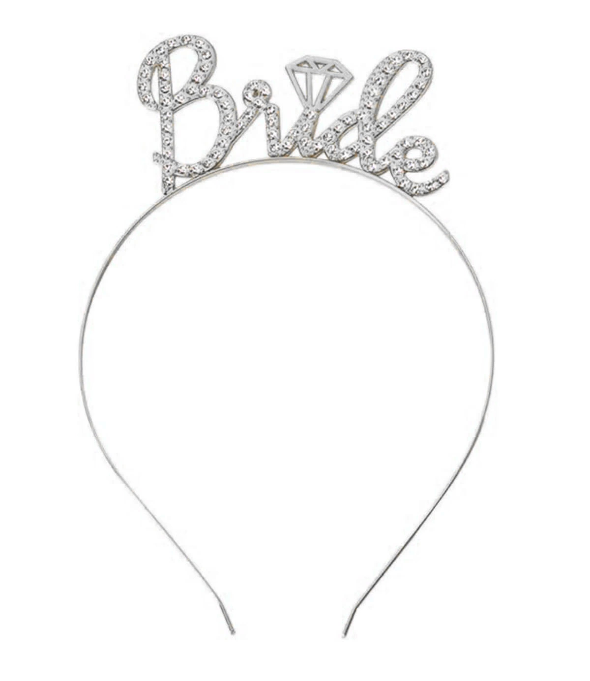 Gümüş Renkli Taşlı “bride” Gelin Tacı – El Yazısı Yazı Tipiyle - Lisinya Gümüş Renkli Taşlı “bride” Gelin Tacı – El Yazısı Yazı Tipiyle - Lisinya