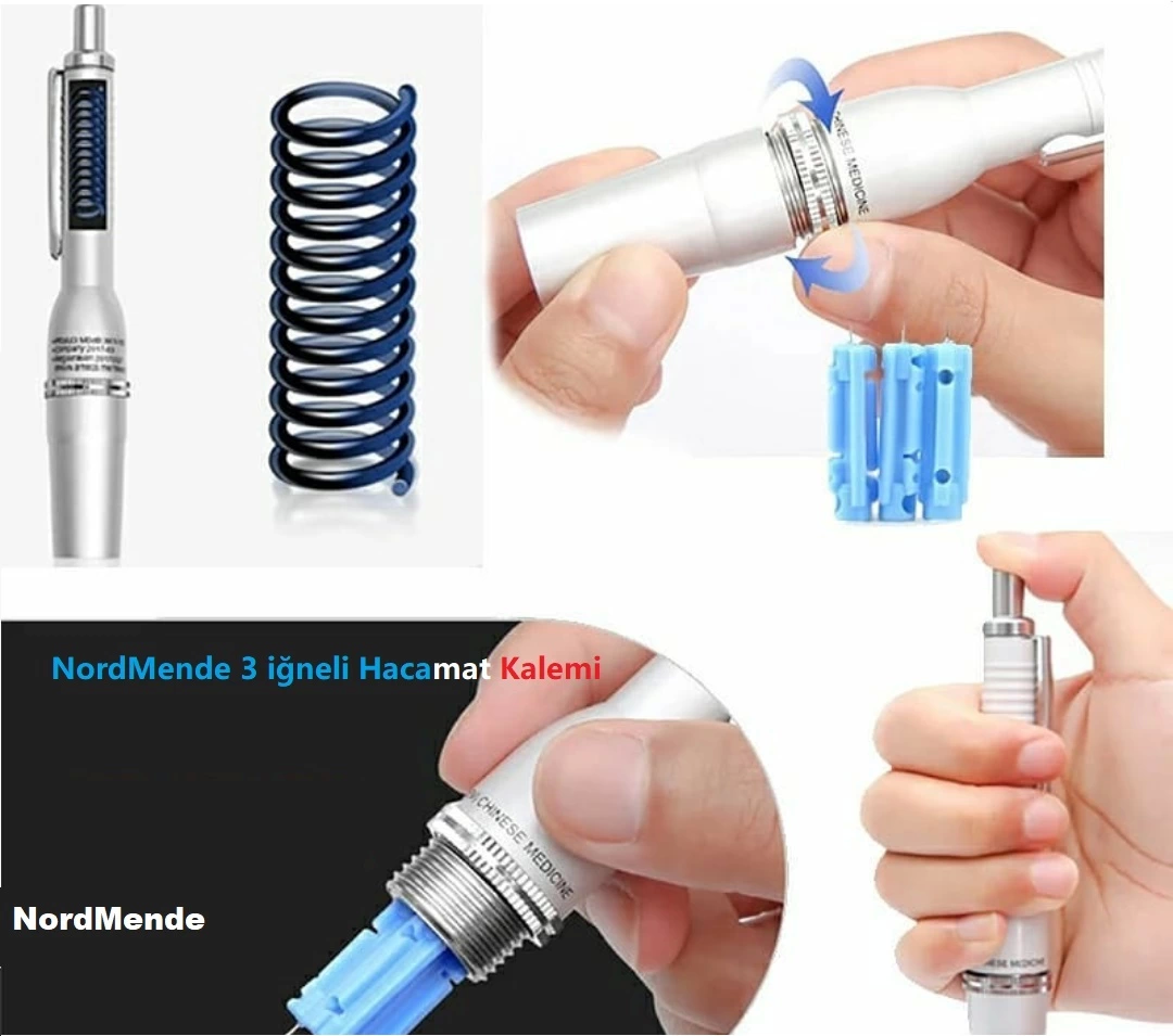 Hacamat Kalemi 3 İğneli 100 İğne Hediye - Lisinya Hacamat Kalemi 3 İğneli 100 İğne Hediye - Lisinya