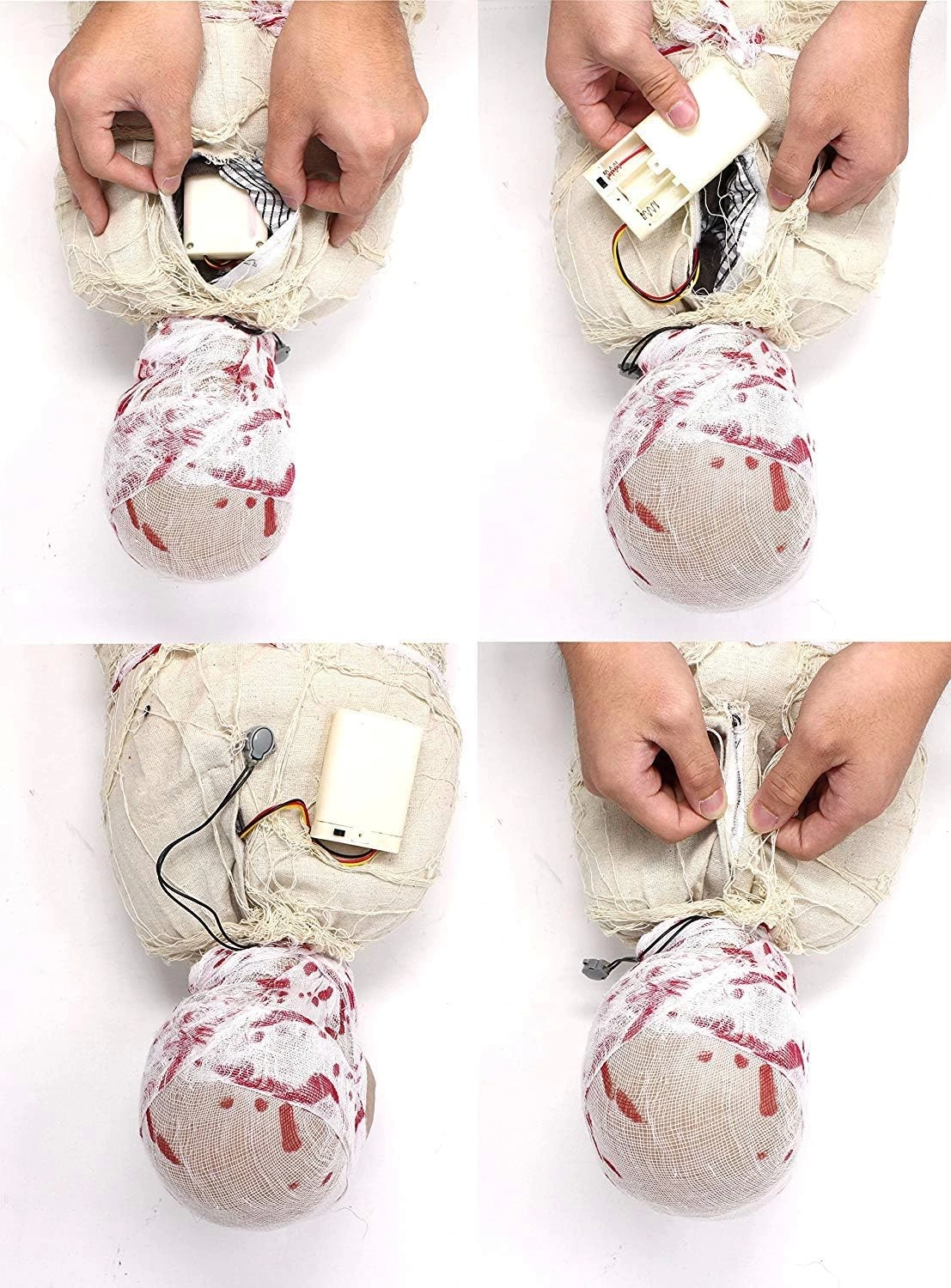 Halloween Sensörlü Işıklı Hareketli Mumya 25x75 Cm - Lisinya Halloween Sensörlü Işıklı Hareketli Mumya 25x75 Cm - Lisinya