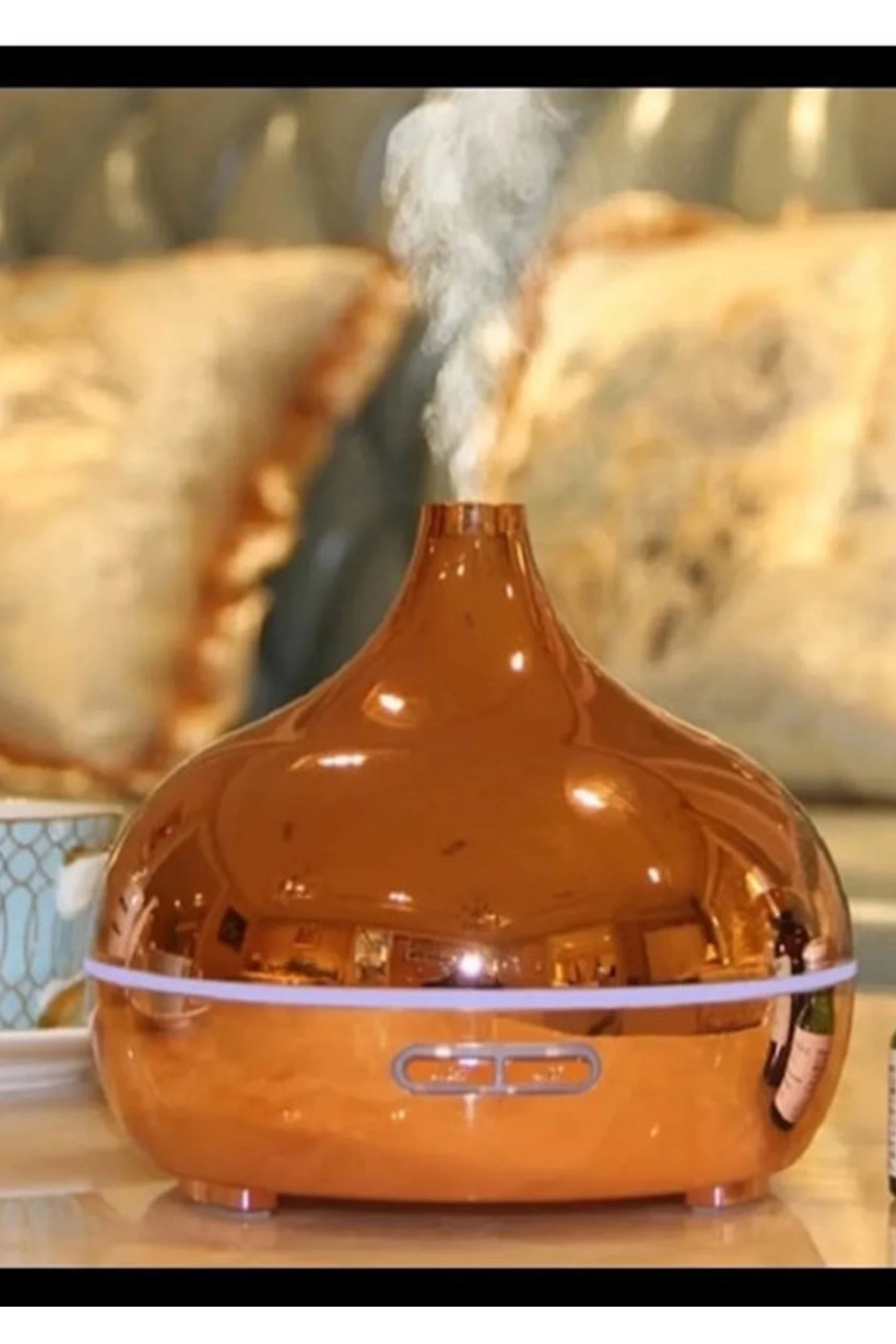 Hava Nemlendirici Parlak Gold Aromatik Oda Kokusu 550 Ml Kahve Aroma Difüzörü Buhar Nemlendırıcı - Lisinya Hava Nemlendirici Parlak Gold Aromatik Oda Kokusu 550 Ml Kahve Aroma Difüzörü Buhar Nemlendırıcı - Lisinya