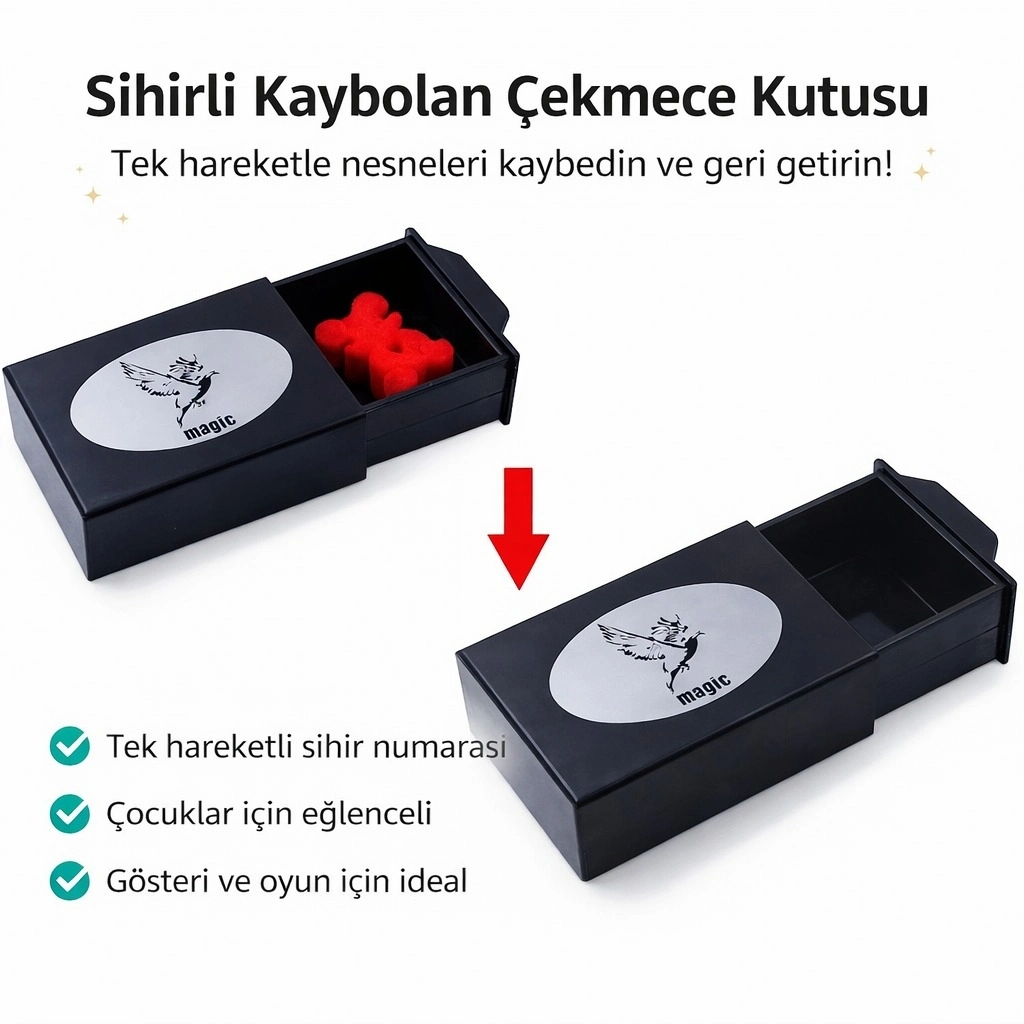 Herşeyi Kaybeden Sihirli Kutu Sihirli Çekmece 3x10x7 Cm - Lisinya