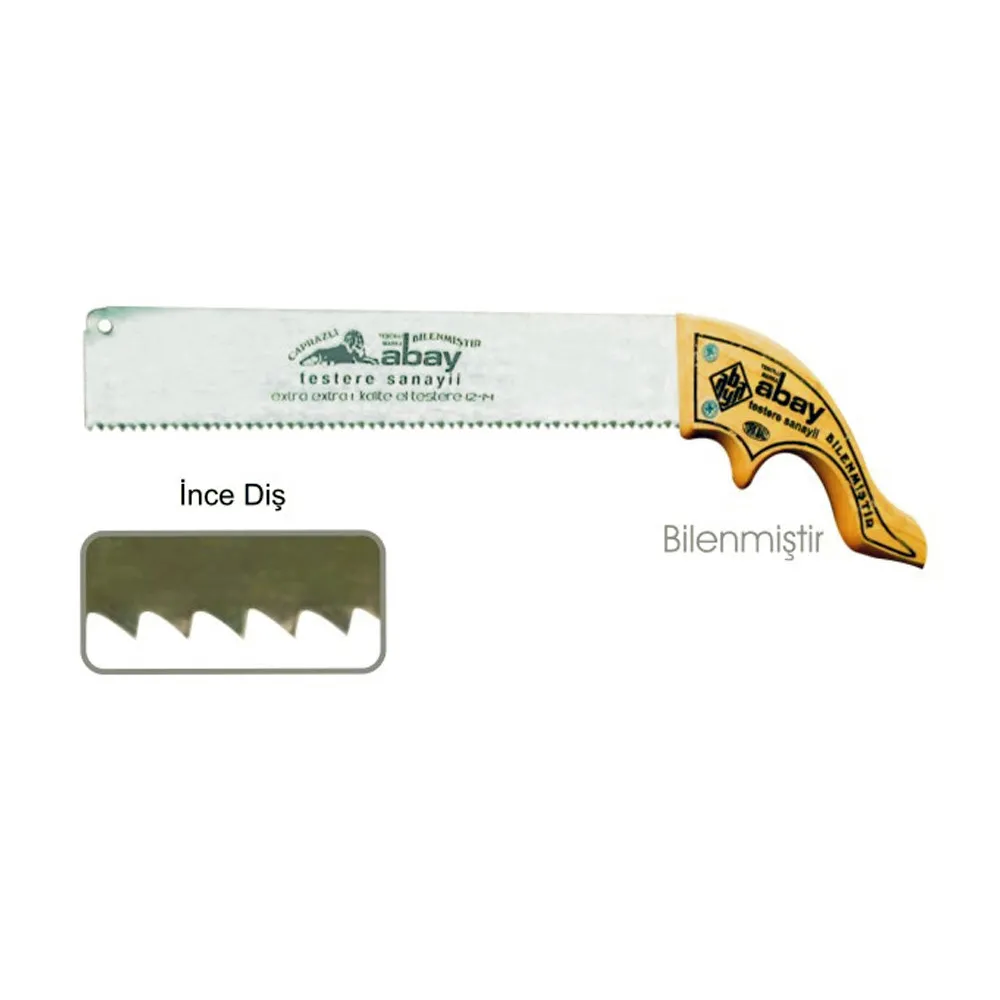 İnce Diş Zıvana El Testere 12 No - Ahşap Sap - Lisinya