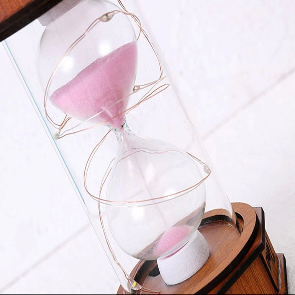 Işikli Dekoratif Ahşap Kum Saati - Lisinya