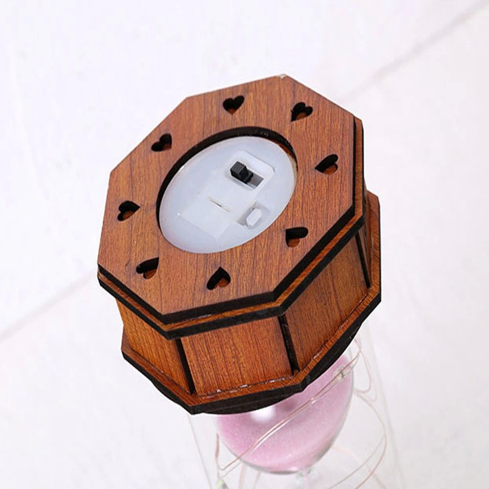 Işikli Dekoratif Ahşap Kum Saati - Lisinya