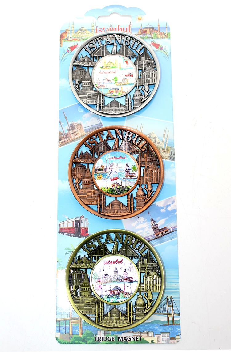 İstanbul Temalı Metal Magnet 3'lü Set Alk2891 - Lisinya