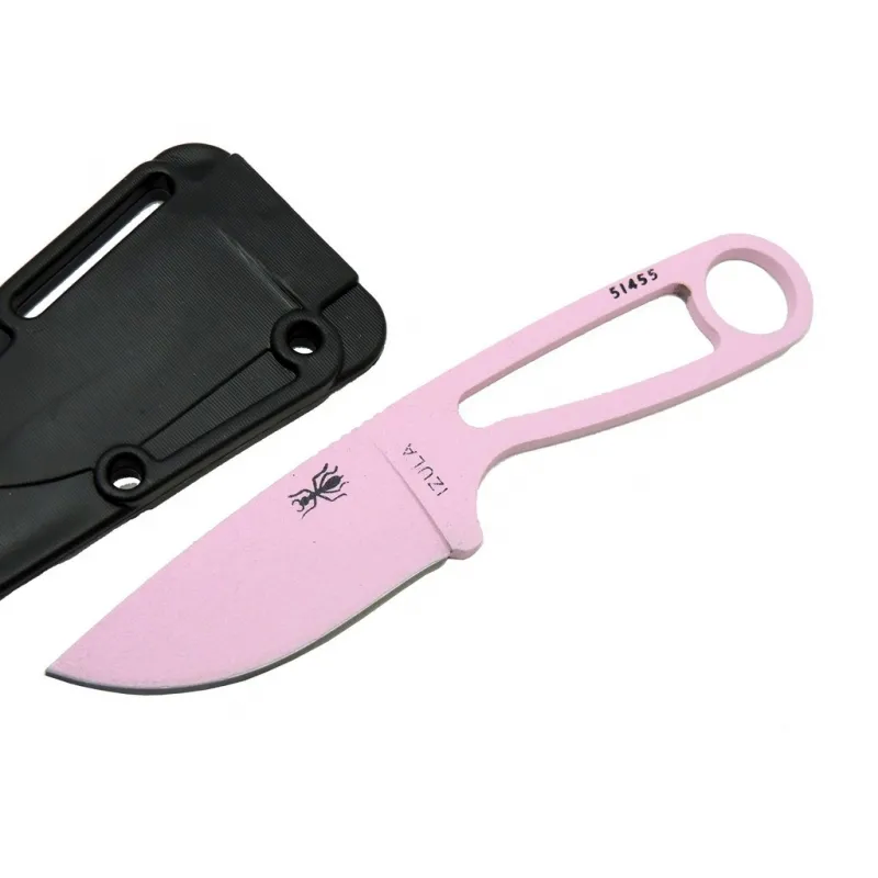 İzula Esee 51455pnk Pembe Kamp Bıçağı 16 Cm - Komple Metal, Plastik Kılıflı - Lisinya