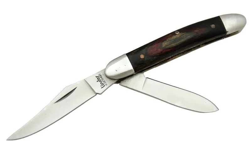 K-21 Linder Çiftli / Çift Ağızlı Çakı 14,5 Cm - Ahşap Saplı, Manuel - Lisinya K-21 Linder Çiftli / Çift Ağızlı Çakı 14,5 Cm - Ahşap Saplı, Manuel - Lisinya