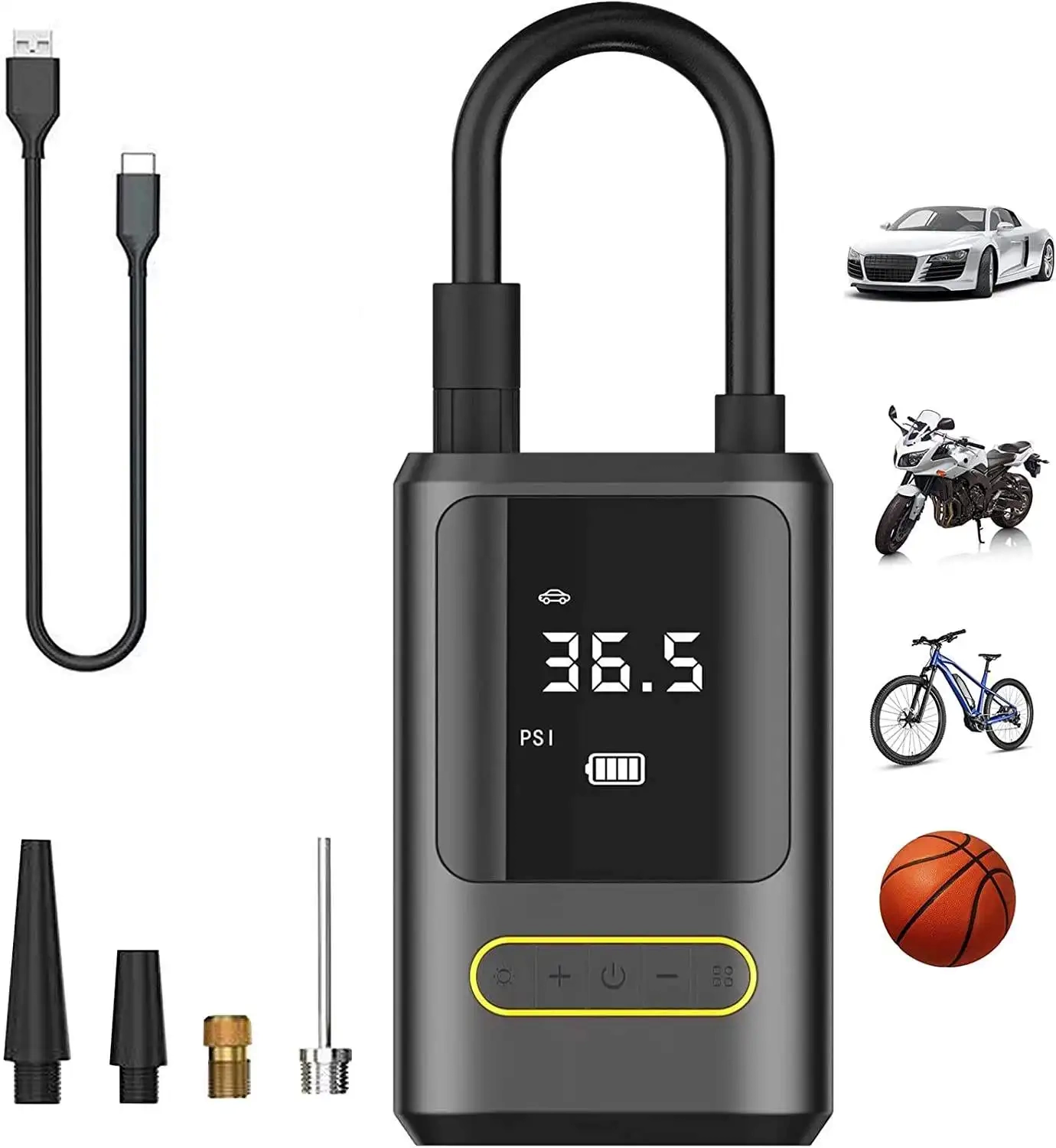 Ka-760 Kablosuz Oto Araç Mini 4000mah 150 Psı Işıklı Oto Hava Kompresörü - Lisinya Ka-760 Kablosuz Oto Araç Mini 4000mah 150 Psı Işıklı Oto Hava Kompresörü - Lisinya