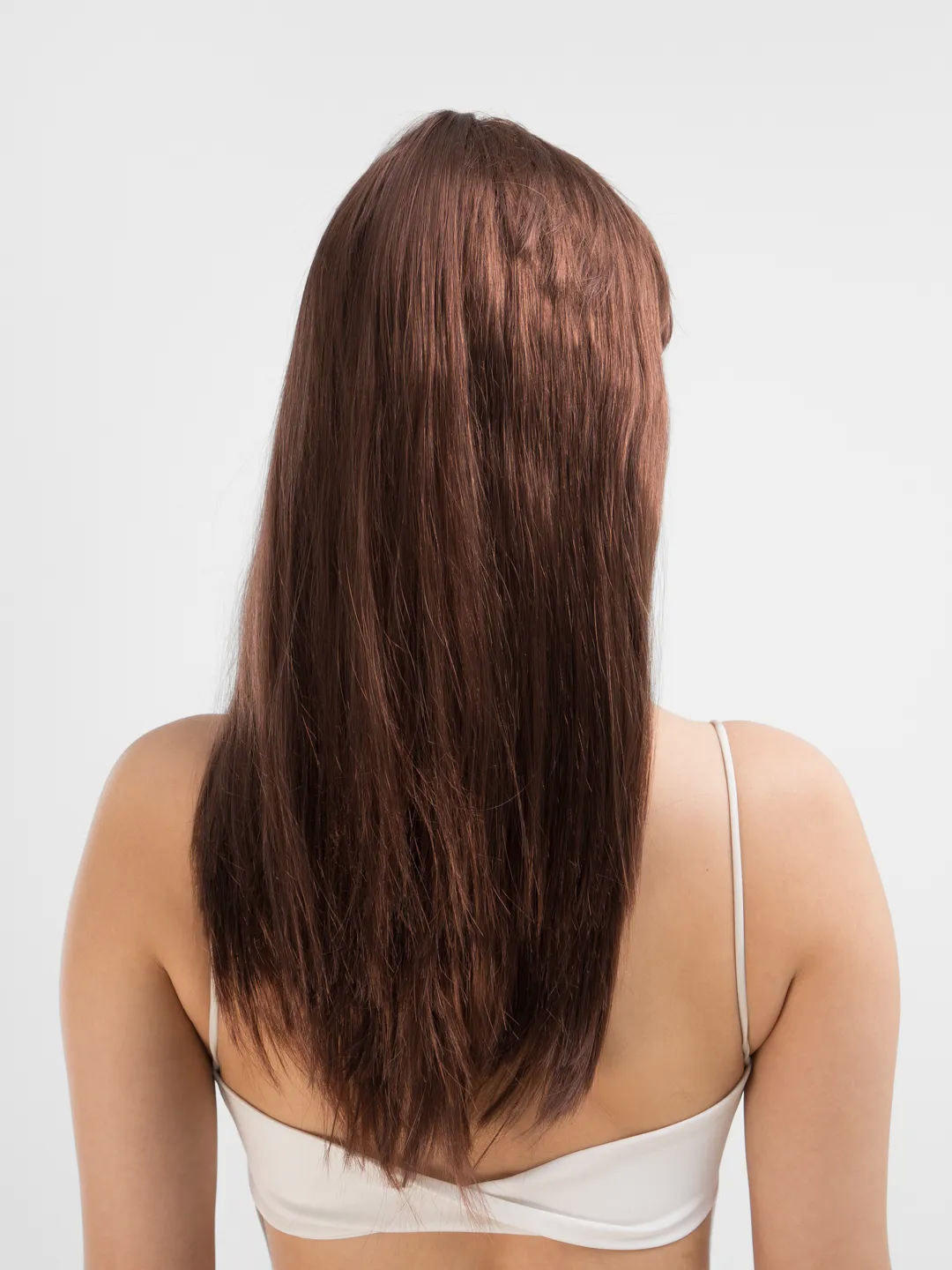 Kahve Renk Uzun Düz Parti Peruğu - Uzun Kahverengi Peruk - Lisinya