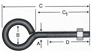 Kapalı Metrik Kanca M5 / 21x100 - 100 Adet - Lisinya