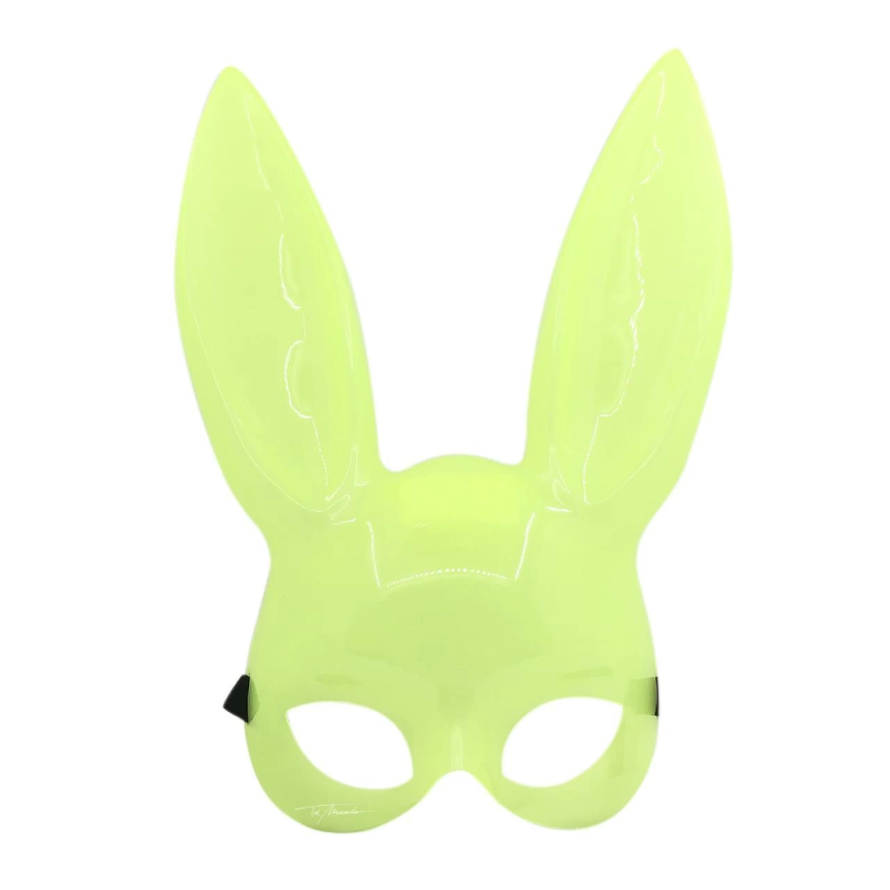 Karanlıkta Parlayan Fosforlu Tavşan Maskesi – Glow Bunny Masquerade Maske (32x22 Cm) - Lisinya