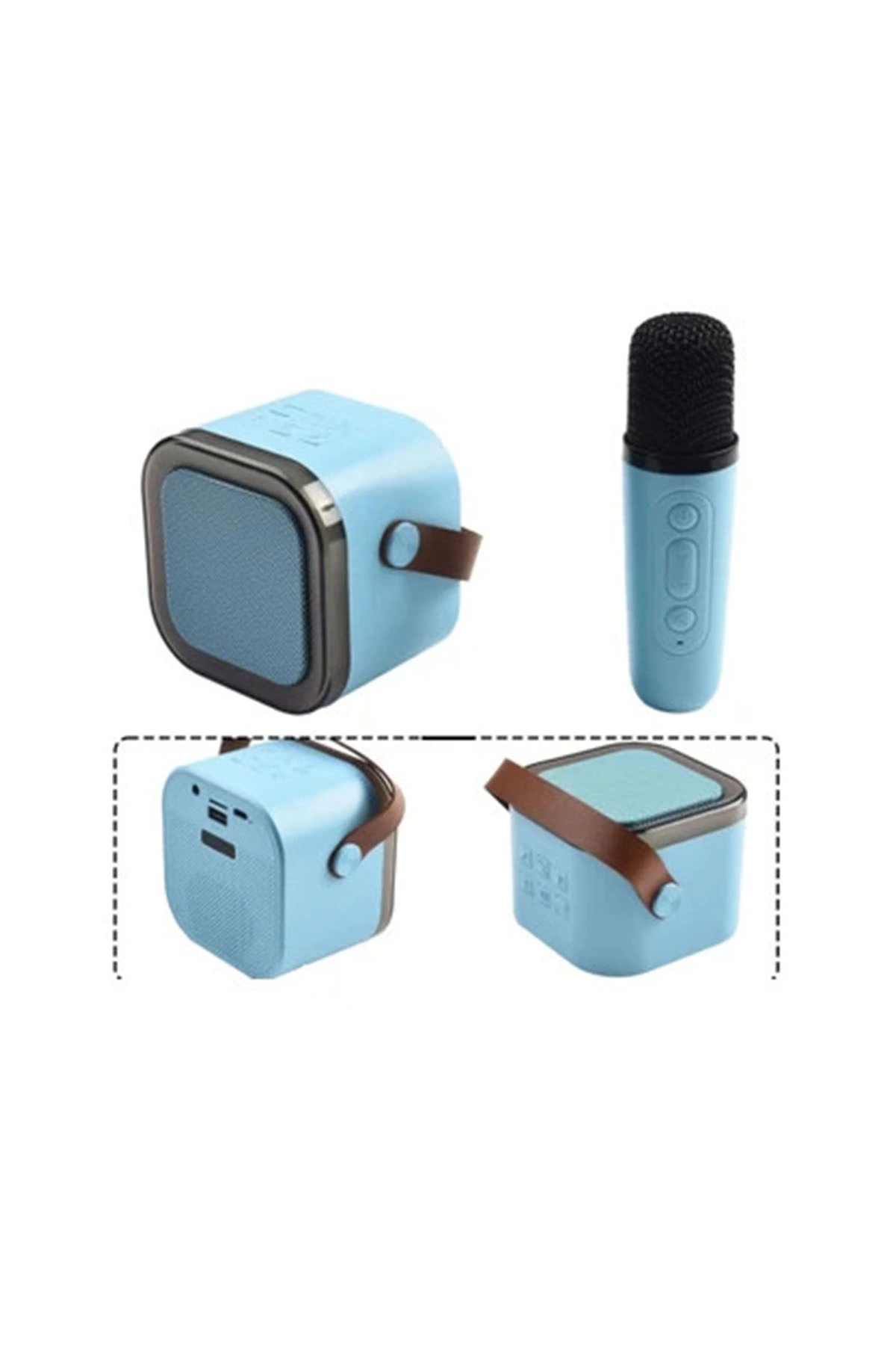 Karaoke Kablosuz Hoparlör Mikrofonlu Rgb Işıklı Bluetooth Speaker Tf Kart/usb Mavi - Lisinya Karaoke Kablosuz Hoparlör Mikrofonlu Rgb Işıklı Bluetooth Speaker Tf Kart/usb Mavi - Lisinya