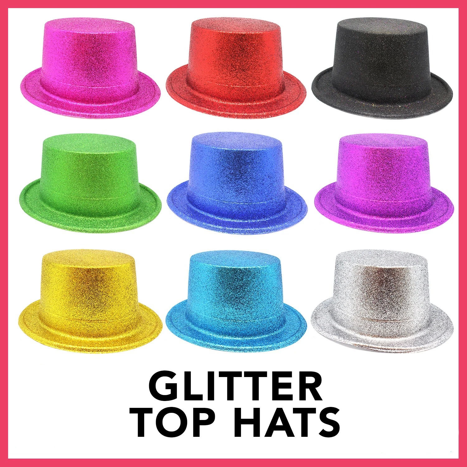 Karışık Renk Simli Silindir Parti Şapkaları (12 Adet) - Lisinya