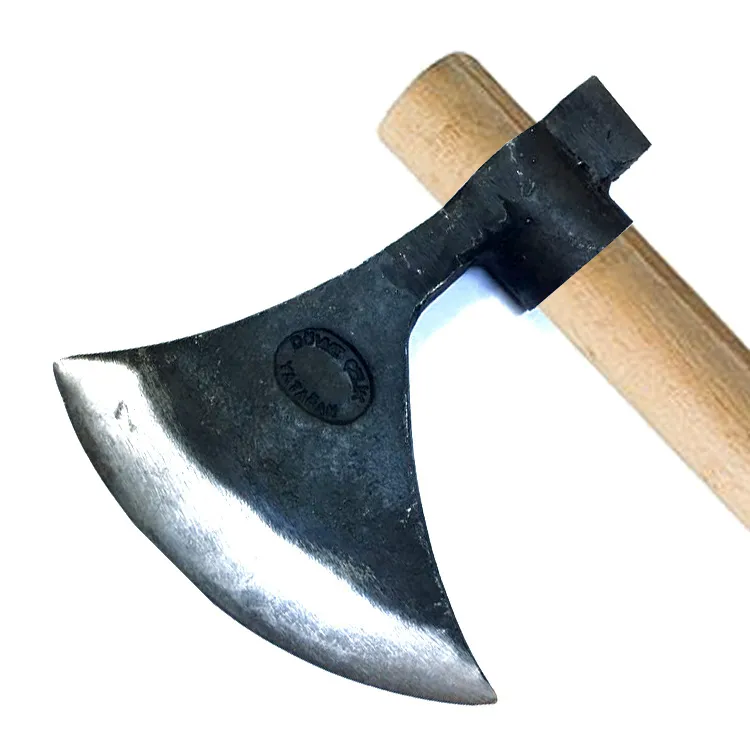 Keserli Saplı Büyük Ay Balta 90 Cm - Dövme Çelikten - Lisinya