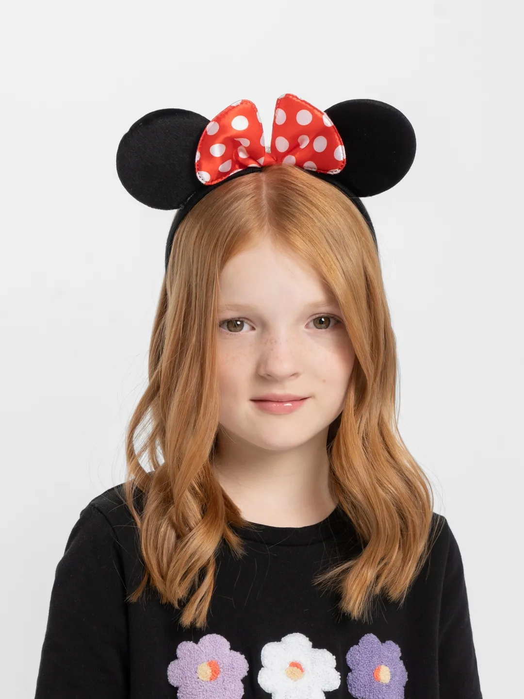 Kırmızı Fiyonklu Minnie Mouse Taç Fare Tacı Kafa Bandı - Lisinya