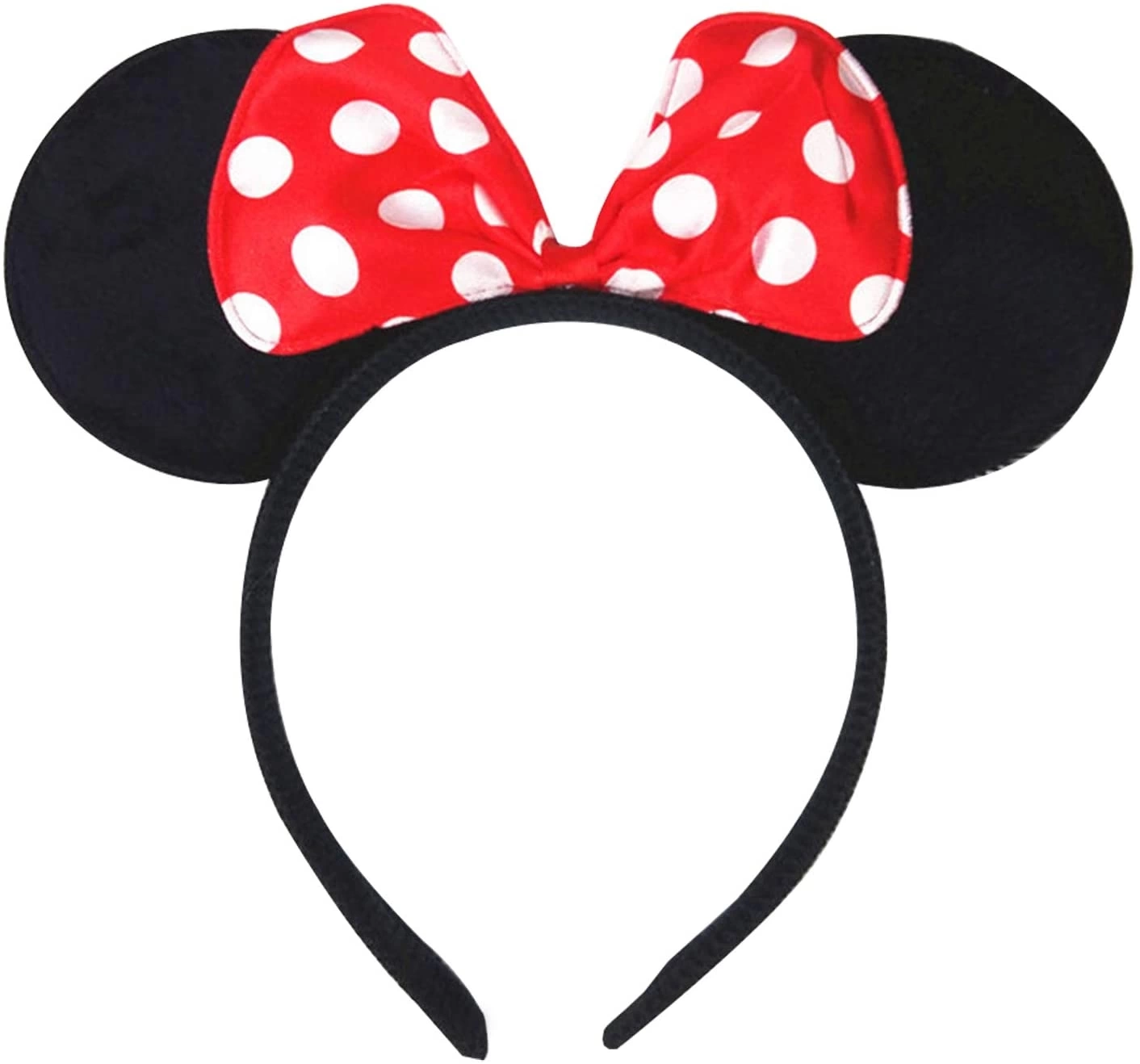 Kırmızı Fiyonklu Minnie Mouse Taç Fare Tacı Kafa Bandı - Lisinya