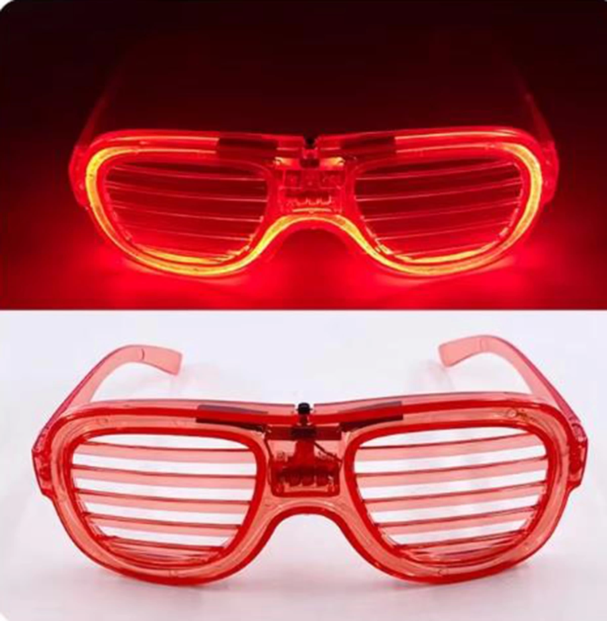 Kırmızı Led Işıklı Parti Gözlüğü - Neon Glow Şerit Gözlük 3 Modlu - Lisinya Kırmızı Led Işıklı Parti Gözlüğü - Neon Glow Şerit Gözlük 3 Modlu - Lisinya