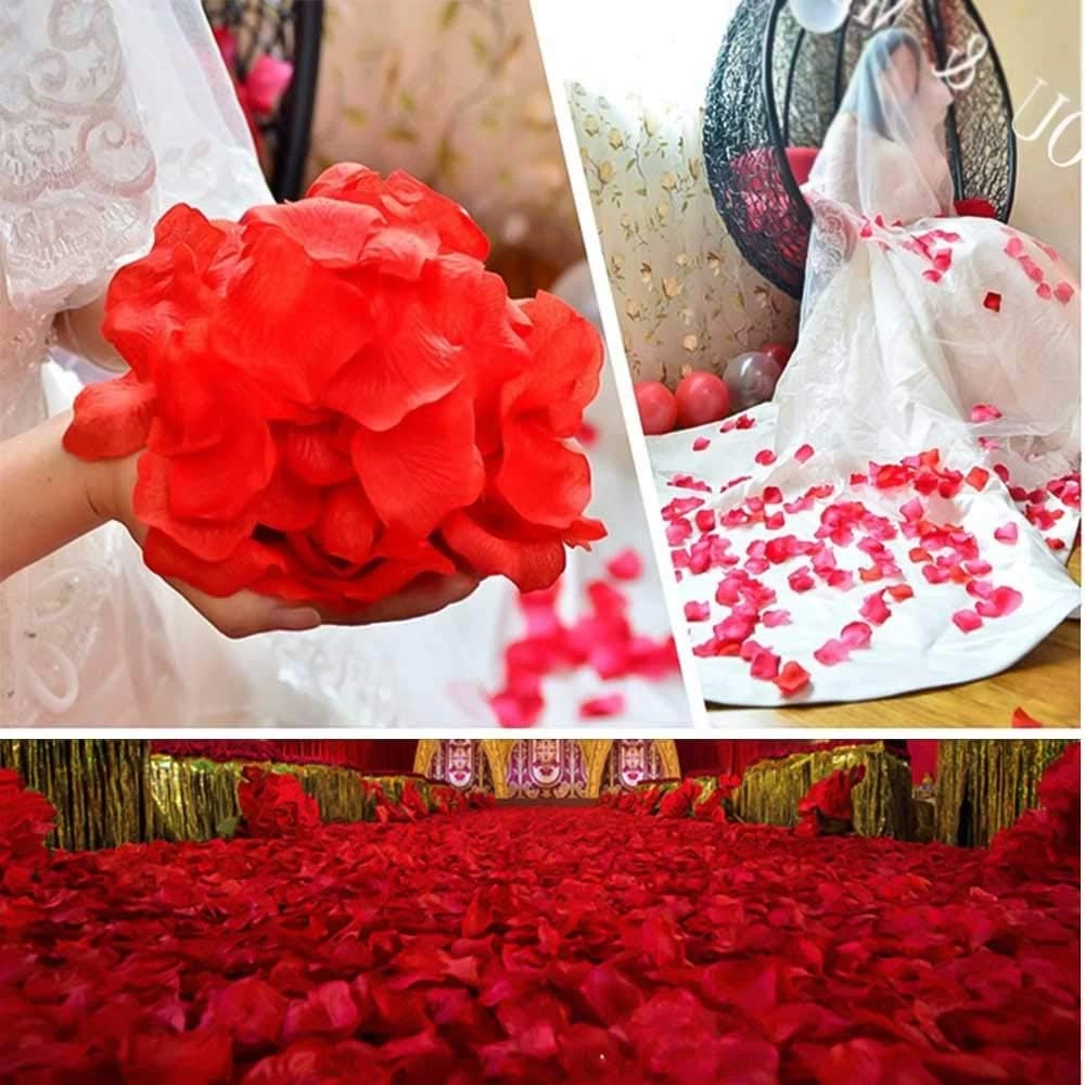 Kırmızı Renk Gül Yaprağı Şekilli Konfeti – 1 Paket 100 Adet - Lisinya