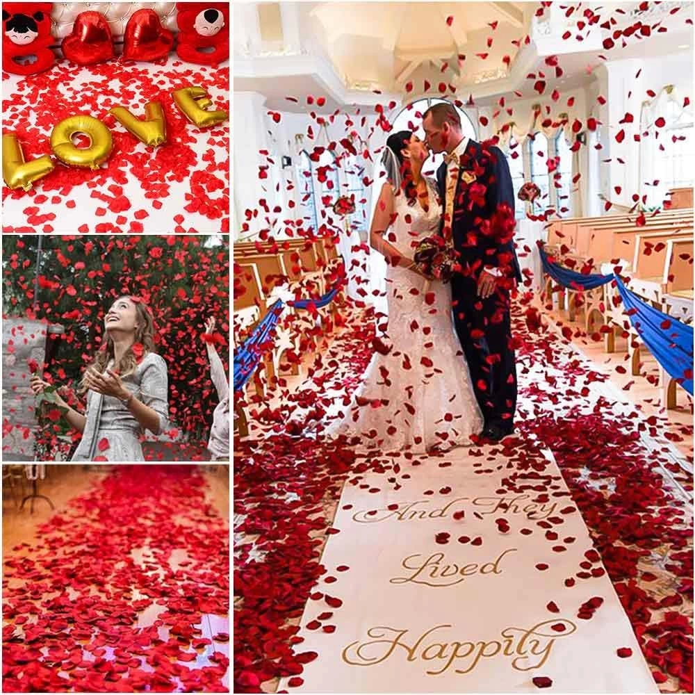 Kırmızı Renk Gül Yaprağı Şekilli Konfeti – 10 Paket 1000 Adet - Lisinya Kırmızı Renk Gül Yaprağı Şekilli Konfeti – 10 Paket 1000 Adet - Lisinya