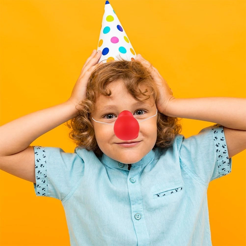 Kırmızı Renk Lastikli Burun Palyaço Burun - Lisinya