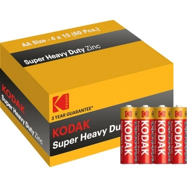 Kodak Aa Pil Super Heavy Duty Çinko Karbon Kalem Pil 60 - Lisinya Kodak Aa Pil Super Heavy Duty Çinko Karbon Kalem Pil 60 - Lisinya