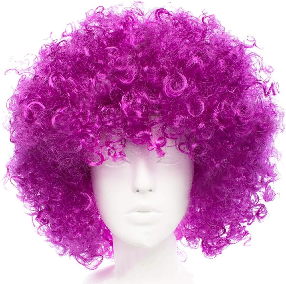 Koyu Mor Renk Violet Afro Bonus Saç Peruk - Lisinya Koyu Mor Renk Violet Afro Bonus Saç Peruk - Lisinya