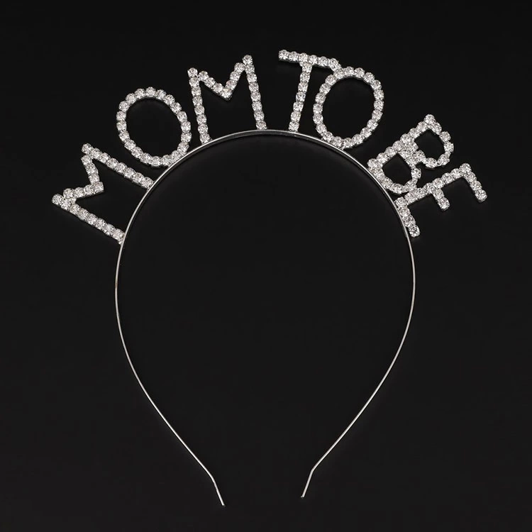 Kristal Taşlı Gümüş Renk Mom To Be Tacı Anne Tacı - Lisinya Kristal Taşlı Gümüş Renk Mom To Be Tacı Anne Tacı - Lisinya