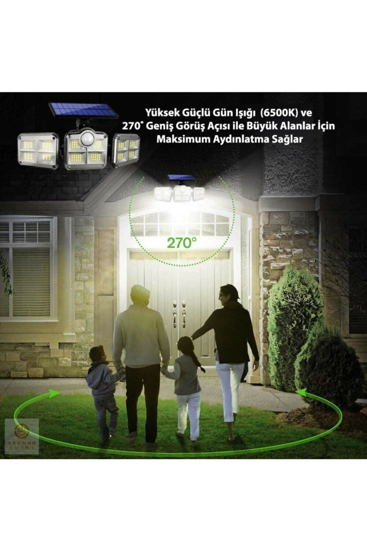 Kumandalı Solar Güneş Enerjili 122 Ledli Hareket Sensörlü Bahçe Aydınlatma Sokak Lambası - Lisinya Kumandalı Solar Güneş Enerjili 122 Ledli Hareket Sensörlü Bahçe Aydınlatma Sokak Lambası - Lisinya