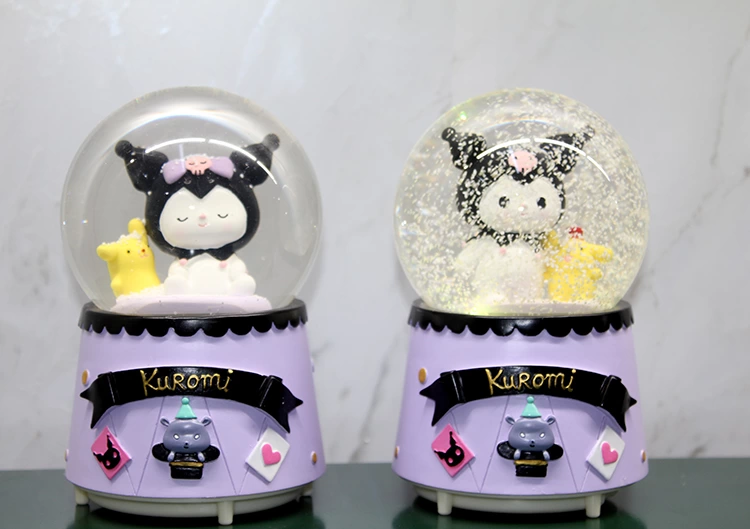 Kuromi Işıklı Müzikli Kar Küresi Orta Boy Alk3044 - Lisinya