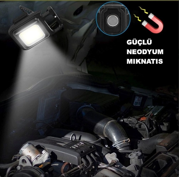Led Işıklı Flash Özellikli 4 Modlu  Anahtarlık El Feneri - Lisinya