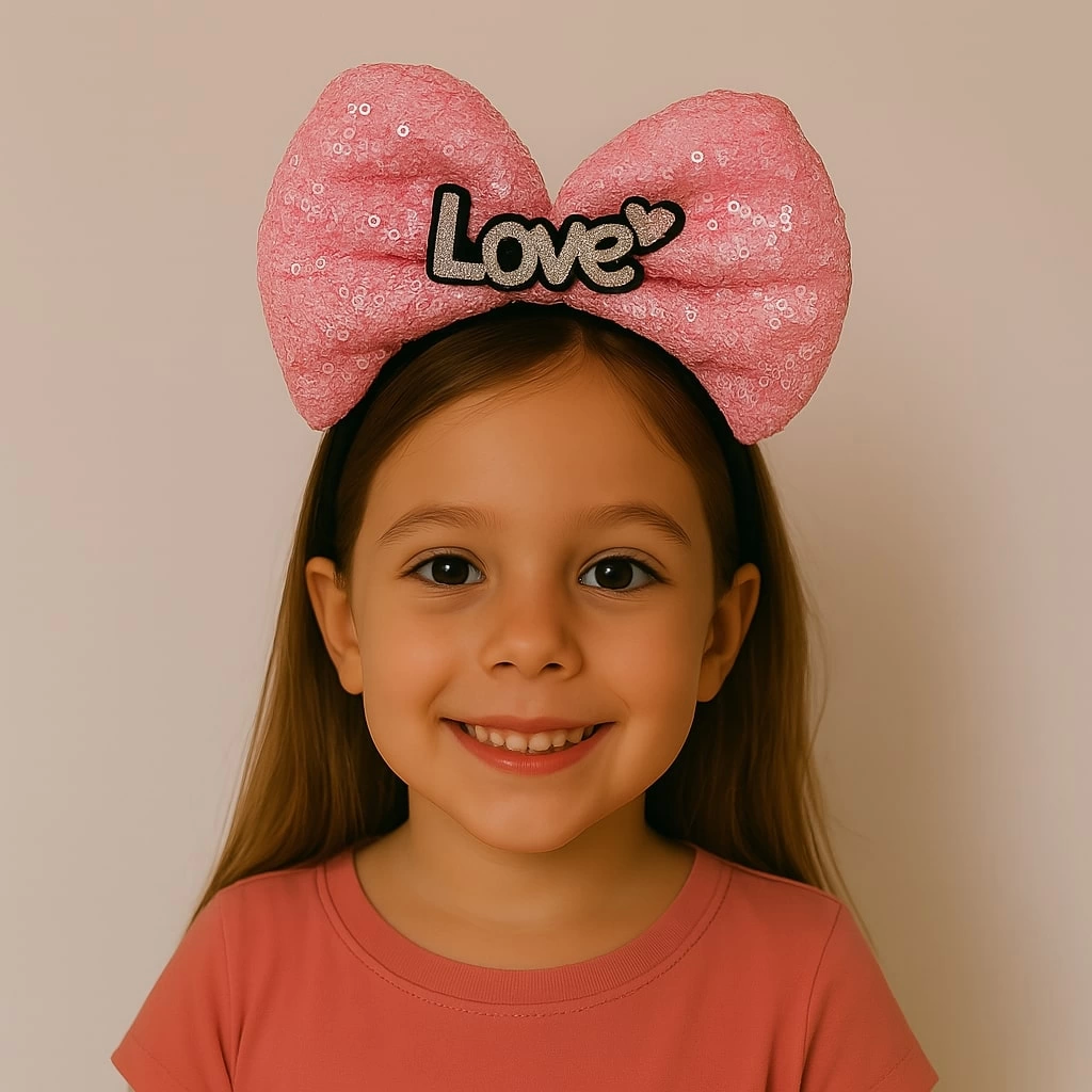 Led Işıklı Love Yazılı Fuşya Fiyonk Taç – Kız Çocuk Parti Tacı - Lisinya Led Işıklı Love Yazılı Fuşya Fiyonk Taç – Kız Çocuk Parti Tacı - Lisinya