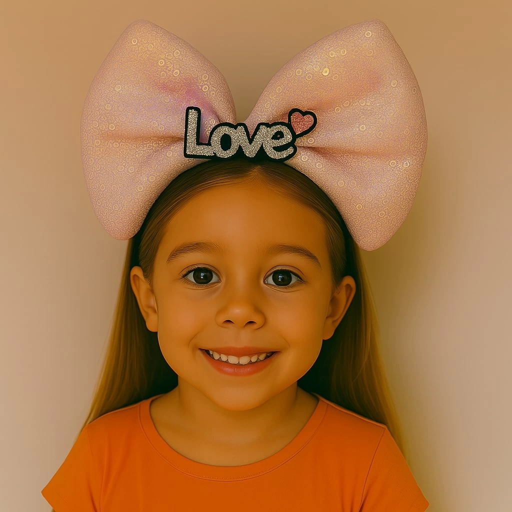 Led Işıklı Love Yazılı Pembe Fiyonk Taç – Kız Çocuk Parti Tacı - Lisinya Led Işıklı Love Yazılı Pembe Fiyonk Taç – Kız Çocuk Parti Tacı - Lisinya